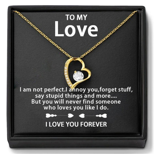 Forever Heart Pendant Necklace Gift For Her